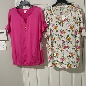 Set of 2 tops 2x nwt tribal